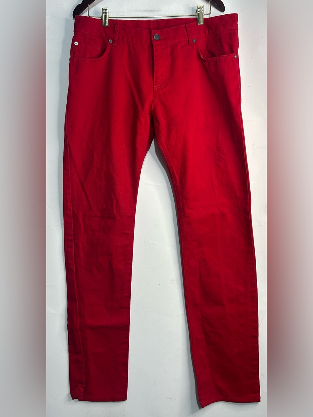 5 for $25🔥Faconnable Red Denim Made In Italy Jeans Size 36 Regular Fit